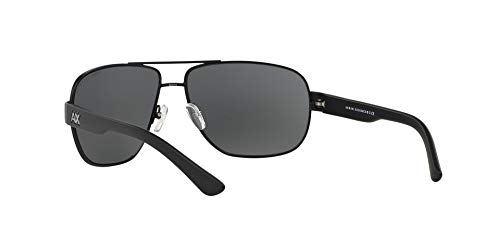 A|X Armani Exchange Men's Ax2012S Rectangular Sunglasses, Matte Black/Grey, 62 Mm #TOP5
