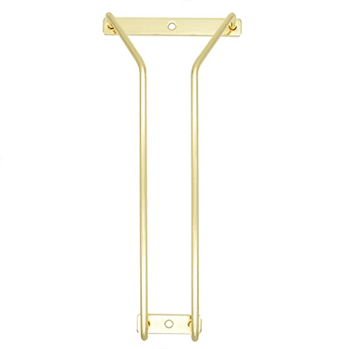 zoohot 24.5cm Gold Wine Glass Rack, Under Cabinet Wine Glass Holder Stainless Steel Stemware Rack - Image 4