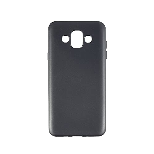 Custodia in TPU Compatibile con Samsung Galaxy J7 Duo, Cover Protettiva Morbida e Antiurto con Ritagli Precisi e Design Sottile Antigraffio (Nero)