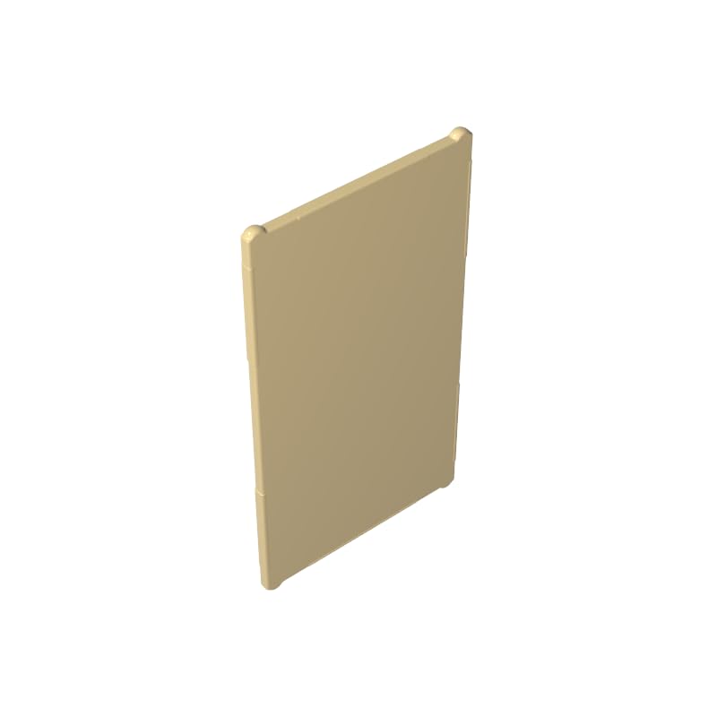 Gobricks 60803 Door Glass for Window 1x4x6 50 Pieces GDS-877 Compatible with Lego Building Blocks Color:Tan