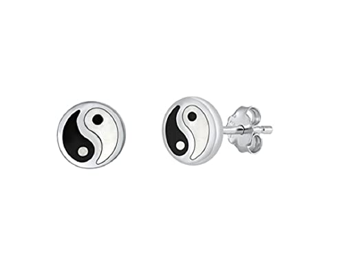 925 Sterling Silver Yin Yang Earrings