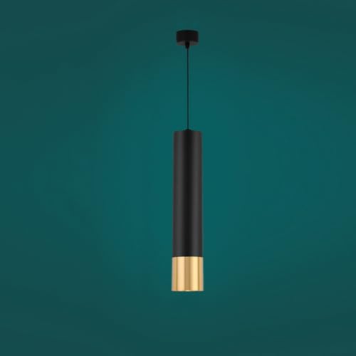 Spot LED 5W pour îlot de cuisine : plafonniers cylindriques noirs ambiance salon scandinave
