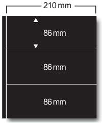 Feuilles haut de gamme SAFE 423 Clipfix pour Compact A4 en carton noir neutre