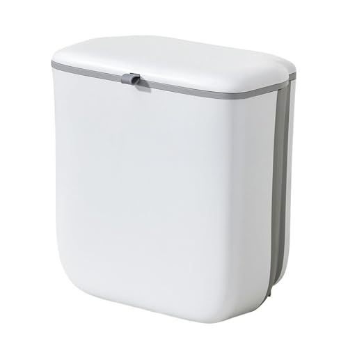 Contenedor de compost de cocina, Caña de residuos de cocina - 2,64 galones dentro de contenedores de compost con tapa | Contenedor de fregadero ligero Contenedor de basura Cubo para Camping-c