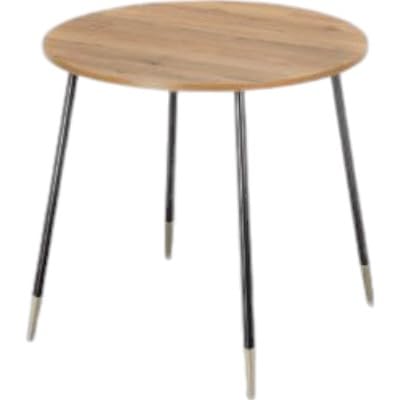 [&FREL]FS サークルテーブル 天板 メラミン ミディアムオーク 幅75cm 奥行75cm 高さ72cm