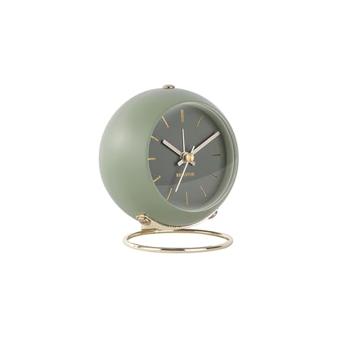 Karlsson Budzik globus Moss Green, Armando Breeveld D 9,5 cm, wys. 10,5 cm, głębokość 7 cm, nie zawiera baterii AA