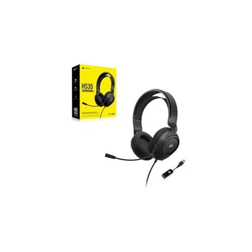 Casque gaming filaire Corsair HS35 Surround v2 plateforme Carbone - vue 6