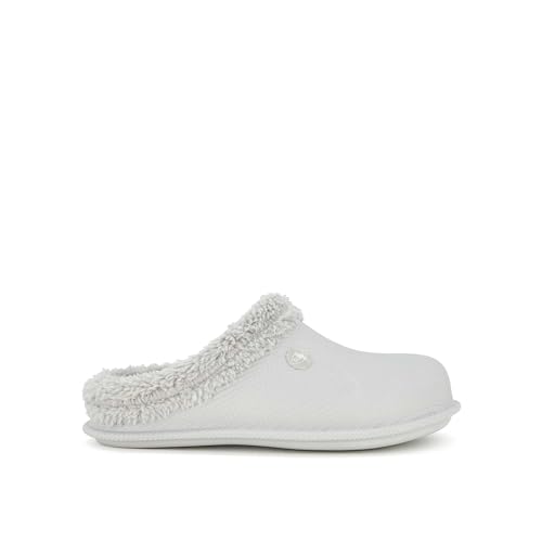 Chausson Scholl Femme Neeva gris clair idéal pour vos moments de détente cocooning