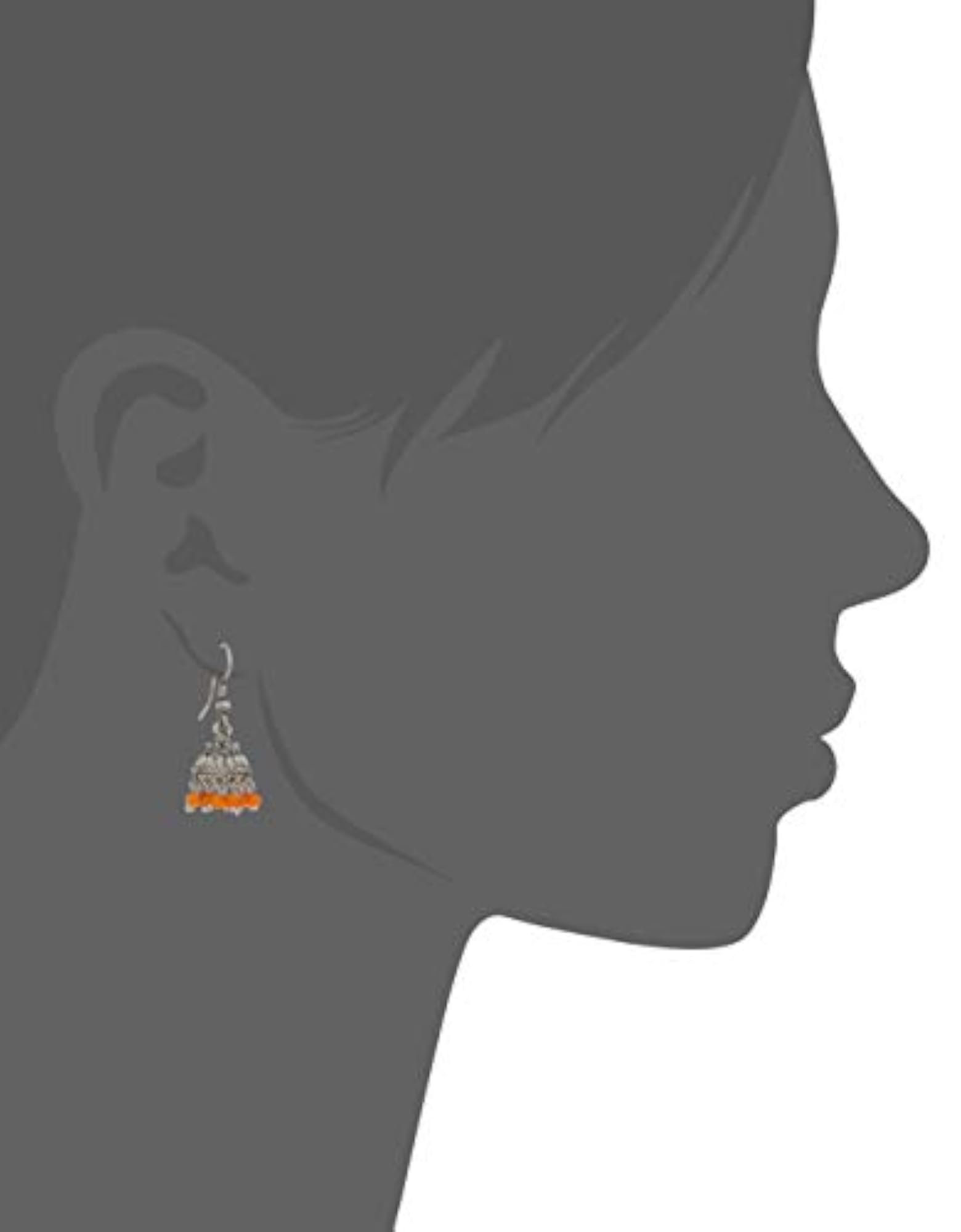Multicolor Brass Oxidized Jhumki Earrings - Combo of 9