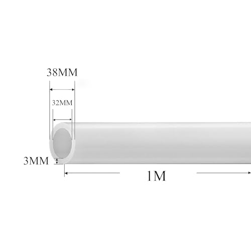 COYOUCO 28/30/32/35Mm ID Clear PVC Tubing, 1M Length Flexible Aquarium Tubing, Irrigation Tubing Hose, Plastic Tubing,32 * 38mm