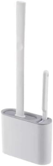 2 in 1, Toilet Brush Set with Holder Wall Mounted Toilet Brush Set with Hanging Stand Silicone Toilet Cleaning Brush with Holder Toilet Cleaner Brushes for Bathroom Cleaning Multicolour