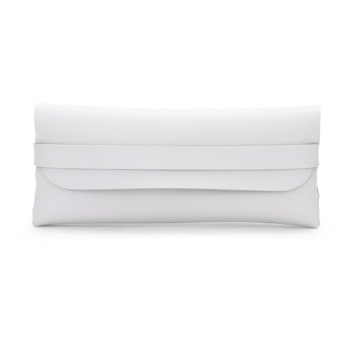 Image of Faux Leather Pen and Pencil Case with Tuck in Flap Stationery Bag for Student Lightweight Design (Faux Leather,Gray /FL)