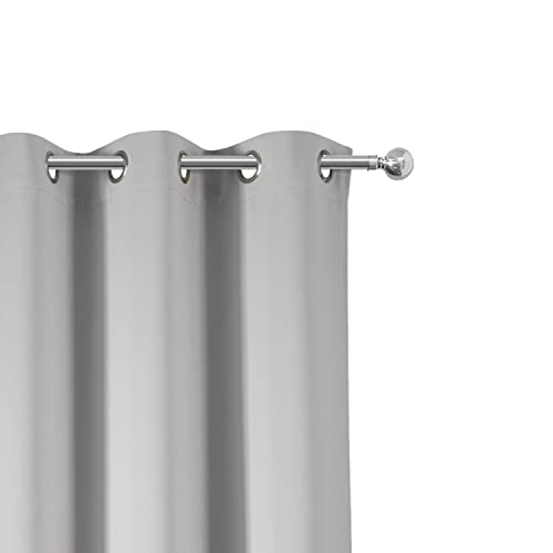 Image of LEMOMO Light Grey Blackout Curtains 34 x 63 Inch Length /Set of 2 Curtain Panels /Thermal Insulated Room Darkening Blackout Curtains for Bedroom