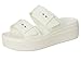Crocs Women's Brooklyn Buckle Low Wedge Chalk 8 Medium