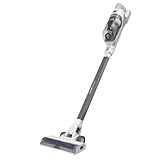 BLACK+DECKER Stick Vacuum Cordless Rechargeable Lightweight Upright Vacuum Cleaner with LED Floor Lights, Multi-Surface, White POWERSERIES+ 16V MAX (BHFEA420J)