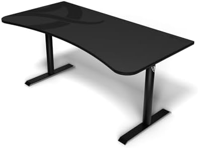 Arozzi Arena Ultrawide Curved Gaming Desk Dark Grey | Full Surfac...