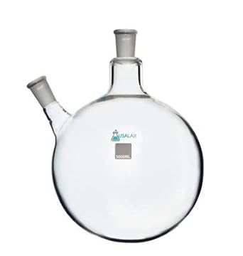 5L Round Bottom Receiving Flask - 2 Neck 24/40 - USAlab