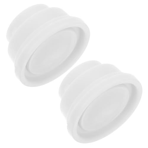 2pcs Tapones de Goma para Escalera de Piscina Blanca miniatura 1