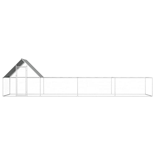 Small Animal Supplies Hühnerstall, verzinkter Stahl, 8 x 2 x 2 m – Bild 3