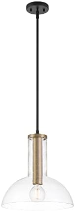 DESIGNERS FOUNTAIN Nova 14 inch 1-Light Pendant Light Fixture, Matte Black, D283M-14P-MB