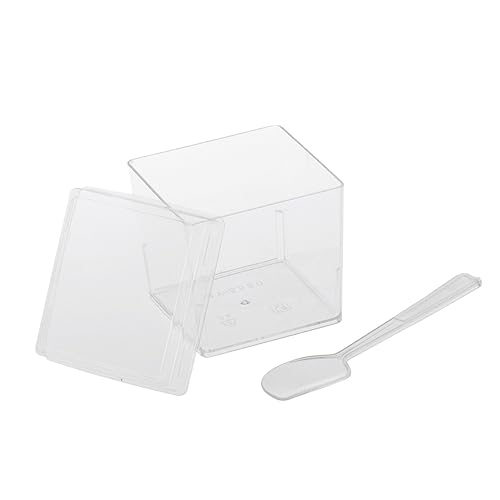 ABOOFAN 20 Sets Parfait Dessert Cups with Spoons Elegant Appetizer Bowls for Mousse Pudding and Jelly Catering Supplies for Parties Restaurants and Events