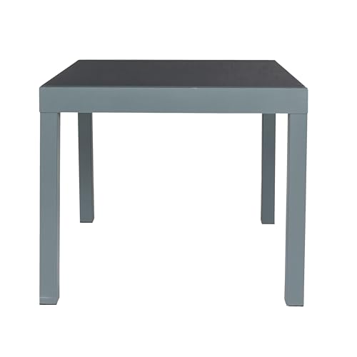 HOME DECO FACTORY - HDO0287, Mesa de Jardín Extensible Modelo Haria, Mesa de Salón de Jardín, Mobiliario, Mobiliario de Exterior, Mesa de Exterior, 80x75x80 cm, Gris - imagen 8