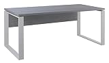 Schreibtisch, grau, weiß, BxHxT: ca. 170x75x80 cm