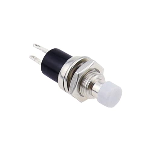 Bouton-poussoir momentané 7mm blanc PBS-110 pour réparer et câbler vos commandes de loisirs