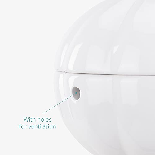 Navaris Ceramic Garlic Keeper - Garlic Holder For Counter - Kitchen Storage Container For Countertop - Decorative Saver Shaped Like Head Of Garlic #TOP3