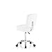 TATARTIST Salon Stool Adjustable Height Rolling Medical Spa Chair Hydraulic 360° Rotating Salon Chair Home Office Beauty Tattoo Pedicure Stool with Backrest (White)