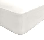 Sleepdown Extra Deep Fitted Sheet Poly Cotton, White, Super King