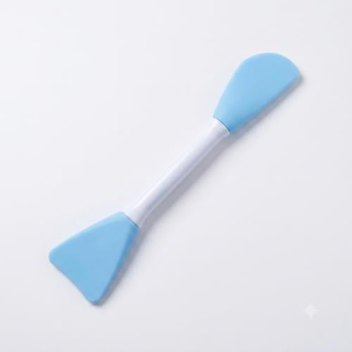 Çift Başlı Silikon Maske Uygulama Fırçası - RC-385, Pastel Renkli, Yeniden Kullanılabilir, Hijyenik Tasarım, Yüz Bakım Spatulası