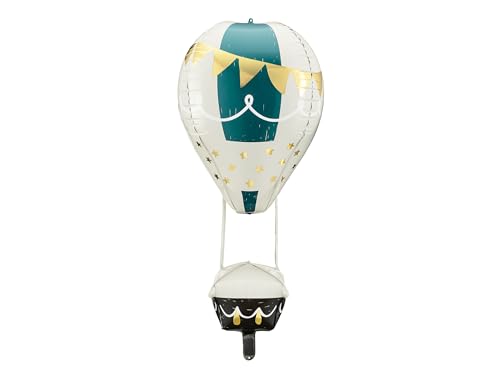 PartyDeco® FB212 Folienballon Heißluftballon 40x86cm - XXL Ballon für Helium oder Luft - Luftballon für Baby Shower Party - Luftballon als Geburtstag Part Dekoration