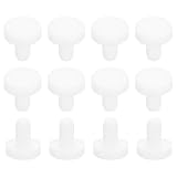 QUARKZMAN 35Pcs Tappi In Silicone Foro 4mm, Bianchi Ad Alta Temperatura Tipo T Per Fori 3.3-4.05mm, Copriforo Impermeabili Solidi Per Verniciatura A Polvere, Tappi Di Tenuta, Fori Per Tubi