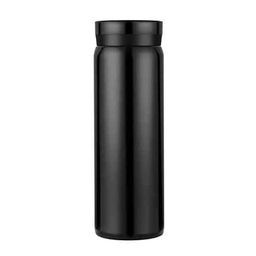 10oz Mini Water Bottle Stainless Steel Thermos Small Flask - Insulated Vacuum, Leak Proof, Keeps Drinks Hot/Cold - Ideal for Coffee, Tea, Water - Black