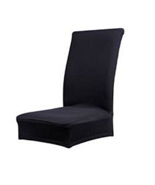 Oerity Cubierta de la silla de Asiento Funda de Silla Comedor Spandex Poliéster Negro