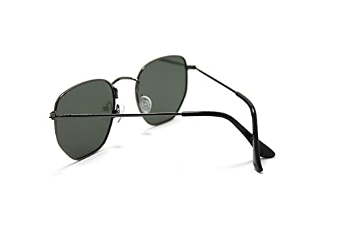 Óculos De Sol Geek Hexagonal Polarizado Aa-3447 Desenho:Hexagonal;Cor:Preto