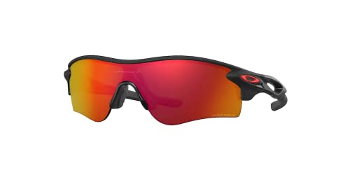 OAKLEY Radar Lock Path Asian Fit OO9206 Low Bridge OO9206 920642 38MM Matte Black Ink/Prizm Ruby Rectangular Sunglasses for Men+ Bundle Accessory Leash Kit, Microfiber Pouch