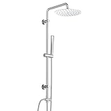 Görbach Colonna Doccia Acciaio Inox Senza Miscelatore Fori Muro Regolabili Colonna Doccia ...