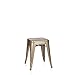 Produktbild hjh OFFICE 645003 Metall Hocker VANTAGGIO Gold Sitzhocker im Industry-Design, stapelbar, niedrig