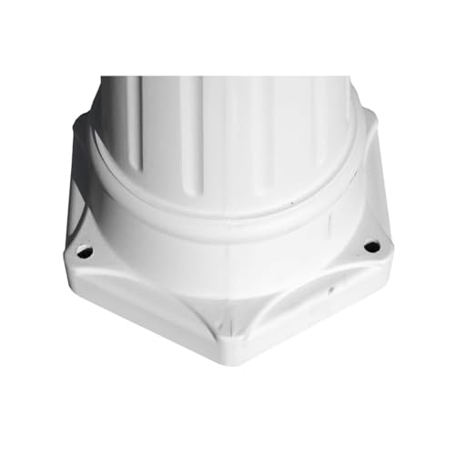 Lámpara de pie de 3 brazos con diseño de poste clásico vidaXL Kingston blanca de 215 cm 3