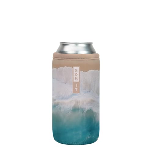 Sok It CanSok Sleeve for Beer & Soda Insulated Neoprene Cover (Ay, Bay Bay!, 16oz Can Sleeve)