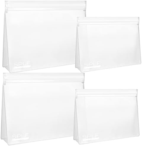 SPLF 4 Pack Leakproof Clear Toiletry bags, TSA Approved Quart Size Zipper Bags, BPA Free Travel Makeup Cosmetic Bags for Women Men, Carry on Airport Airline Compliant Bags, Clear