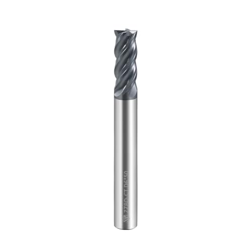 Image of Carbide Dynamic Square End Mills-4 Flute TiALSiN Coated,for Milling Alloy Steels, Hardened Steel, Metal etc.1 Pcs D6*50mm