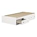 South Shore Summertime Mates Bed with 3 Drawers, Twin 39-inch, Pure White