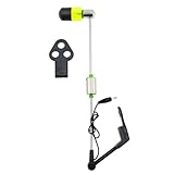 SageFurned Angelalarm mit LED-beleuchteter Anzeige zum Karpfenangeln, Edelstahl-Konstruktion, Multi-Loch-Steckdosen-Kompatibilität, leichtes 100 g Biss-Signalgerät