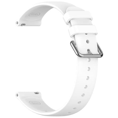 [TRIPLE RIVER] For HUAWEI WATCH GT4 GT5 �o���h �x���g 18MM �V���R�� �� �����o���h ���X�g�o���h For �t�@�[�E�F�C�E�H�b�` GT 4 5 Pro 41mm 42mm(�z���C�g)