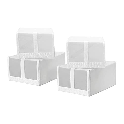 Ikea SKUBB - Caja de zapatos, color blanco, 4 piezas, 22 x 34 x 16 cm