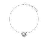 PVAXUSPBC Contrato de diseño Dulce Corazón de Amor Cremallera Colgante Moda Personalidad Collar Femenino Marea