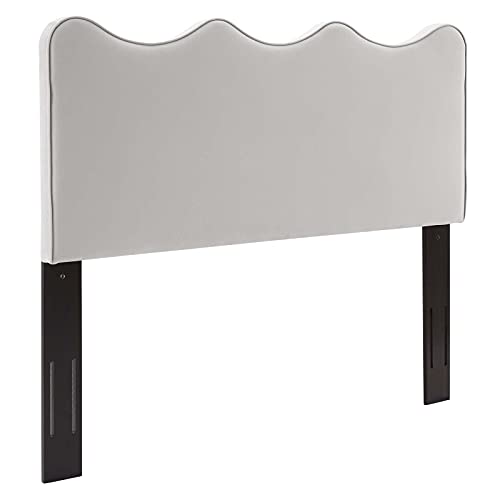 Modway Athena Performance Velvet Headboard, King/California King, Light Gray #TOP1